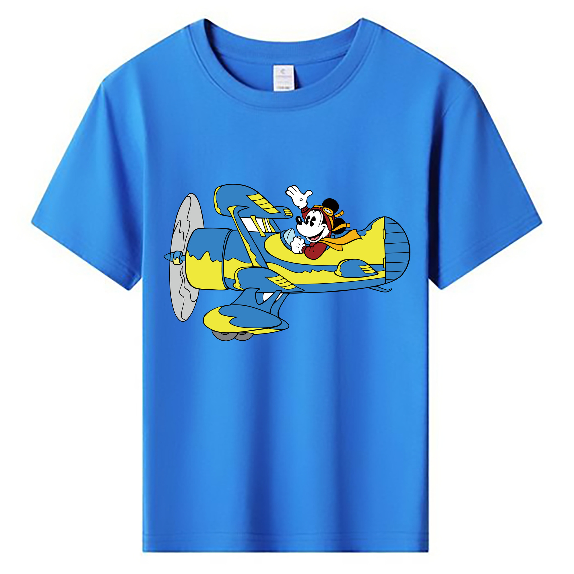 ミッキーマウス Mickey Mouse 綿100％キッズTシャツ（フロントプリント）